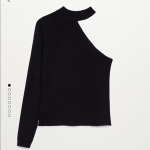 Mango One Shoulder Sweater